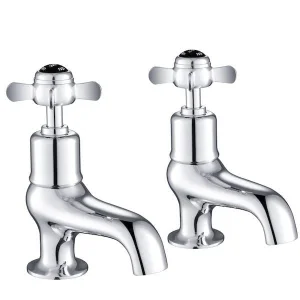 Just Taps Grosvenor Pinch Bath Taps Matt Black