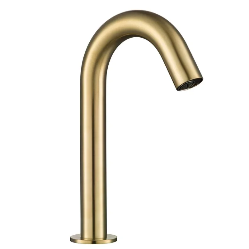 Just Taps React Sensor Deck Spout Mains And Battery Operated Brushed Brass product image - Image 4