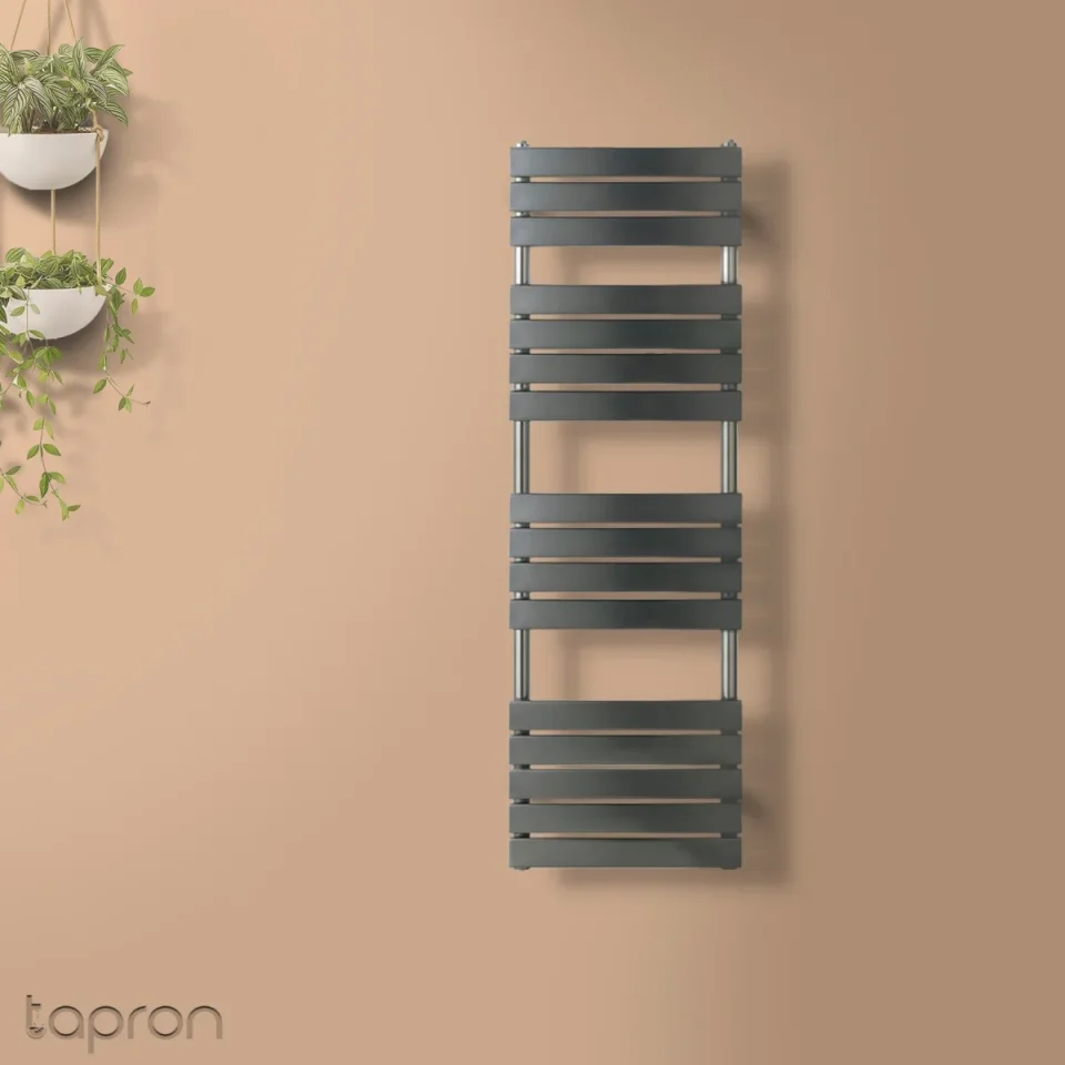 Just Taps Hix Radiator Brushed Black 1600 X 500 product image - Image 2