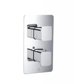 Just Taps Hix Thermostatic Shower Valve Single Option Chrome detail view - Image 4