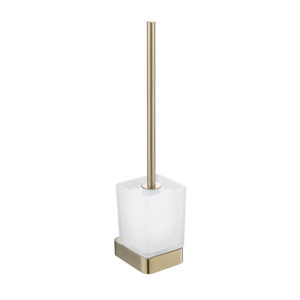 Just Taps Hix Toilet Brush Holder Brushed Brass product image - Image 3