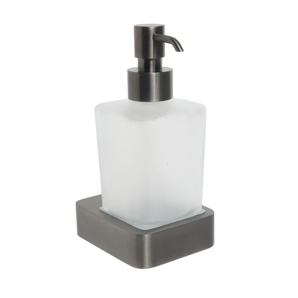 Just Taps Hix Soap Dispenser & Holder Brushed Black product image - Image 2