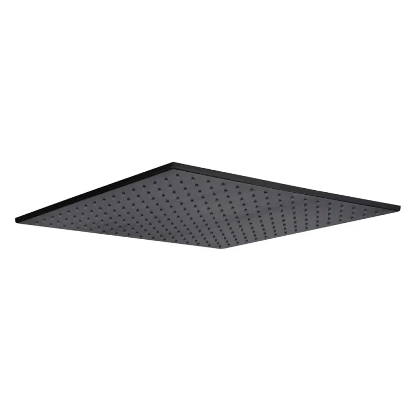 Just Taps Hix Shower Head 400mm Matt Black detail view - Image 2