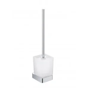 Just Taps Hix Toilet Brush Holder Chrome detail view - Image 3
