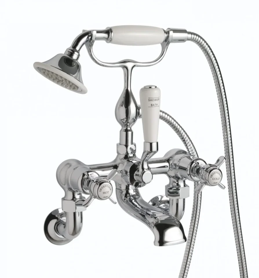 Just Taps Grosvenor Pinch Wall Mounted Bath Shower Mixer With Kit product image - Image 2