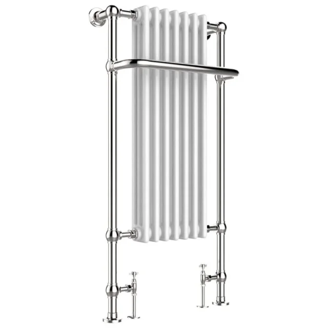 Just Taps Grosvenor Radiator 1130 X 553 X2 30 Chrome & White product image - Image 3