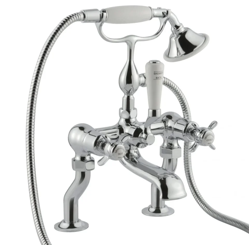 Just Taps Grosvenor Pinch Bath Shower Mixer With Kit Chrome product image - Image 3