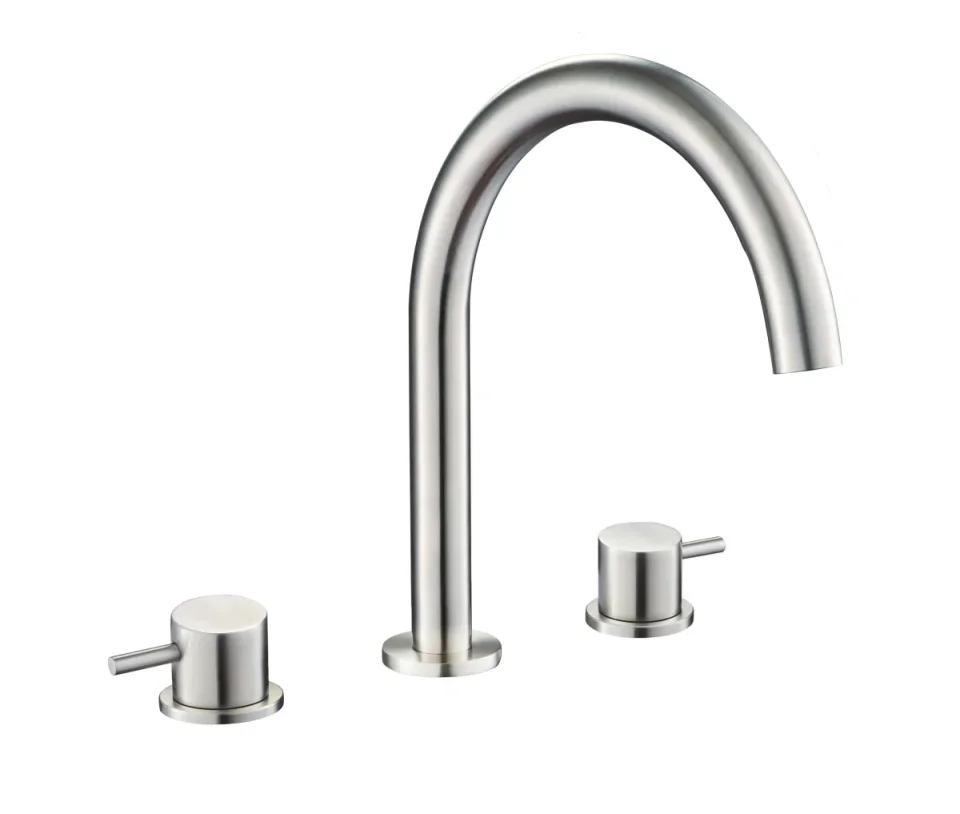 Just Taps Inox 3 Hole Deck Mounted Basin Mixer product image - Image 2