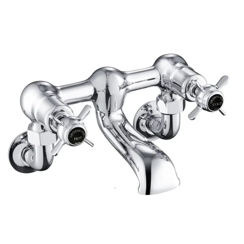 Just Taps Grosvenor Pinch Wall Mounted Bath Filler Matt Black product image - Image 3