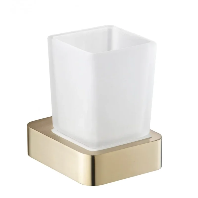 Just Taps Hix Tumbler Holder Brushed Brass product image - Image 2