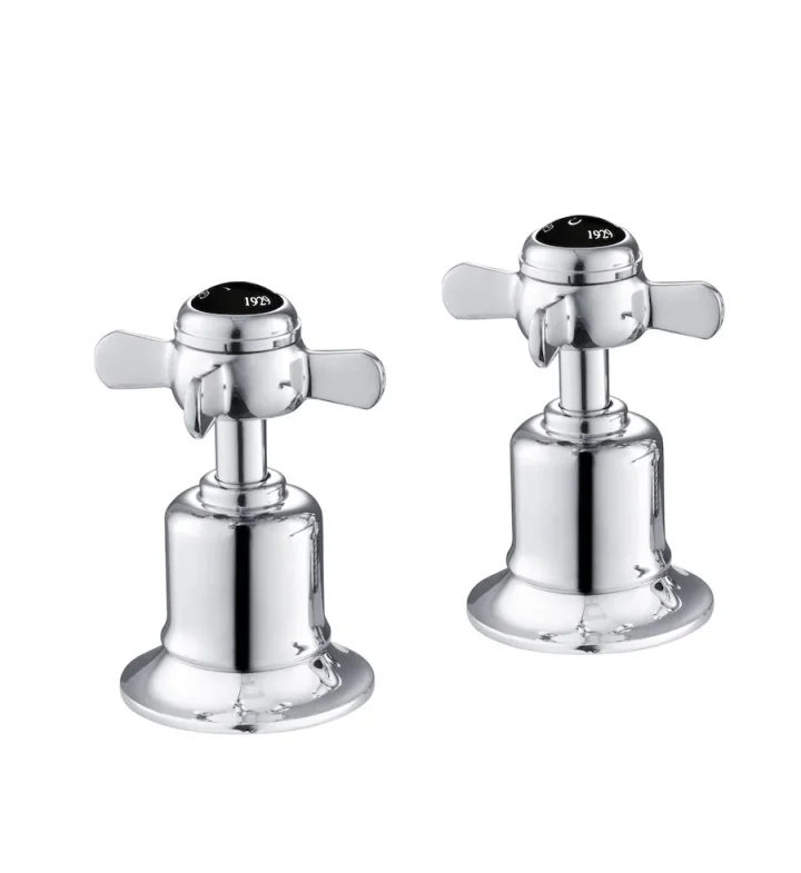Just Taps Grosvenor Pinch Panel Valves Matt Black product image - Image 2