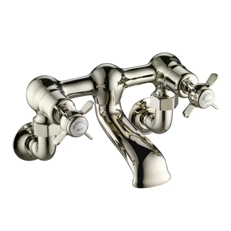 Just Taps Grosvenor Pinch Wall Mounted Bath Filler Nickel product image - Image 3