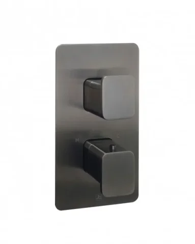 Just Taps Hix Thermostatic Shower Valve Single Option Brushed Black product image - Image 2