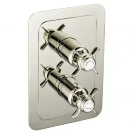 Just Taps Grosvenor Pinch Thermo Concealed 2 Outlet Shower Valve Vertical detail view - Image 3