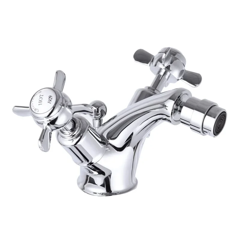 Just Taps Grosvenor Pinch Bidet Mixer With Pop Up Waste Chrome product image - Image 2