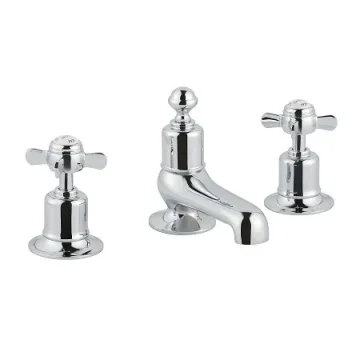 Just Taps Grosvenor Pinch 3 Hole Deck Mounted Bath Filler Light Gold