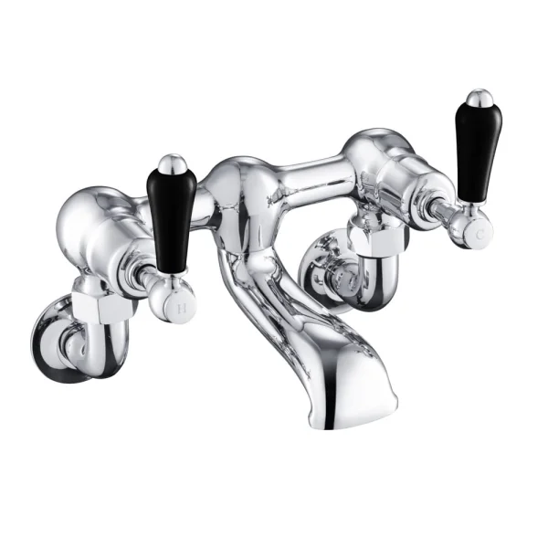 Just Taps Grosvenor Lever Wall Mounted Bath Filler Matt Black