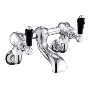 Just Taps Grosvenor Lever Wall Mounted Bath Filler Matt Black