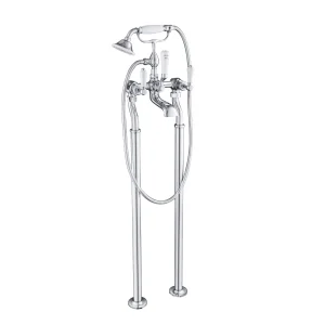 Just Taps Grosvenor Lever Freestanding Bath Shower Mixer With Kit Chrome