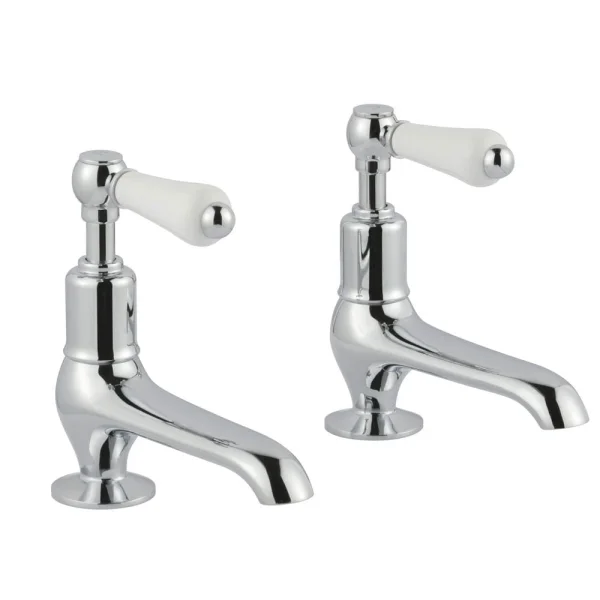 Just Taps Grosvenor Lever Long Nose Basin Taps Chrome