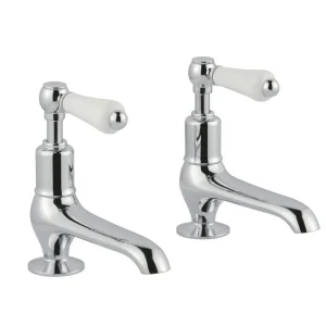 Just Taps Grosvenor Lever Long Nose Basin Taps Chrome