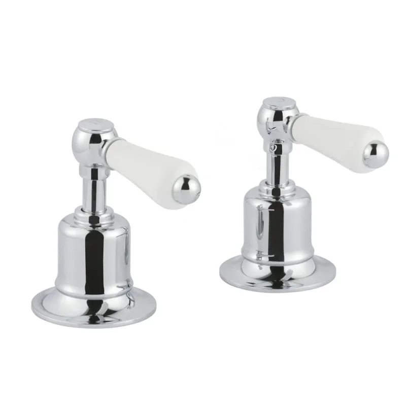 Just Taps Grosvenor Lever Panel Valves Chrome detail view - Image 1