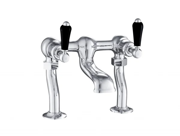 Just Taps Grosvenor Lever Deck Mounted Bath Filler Matt Black