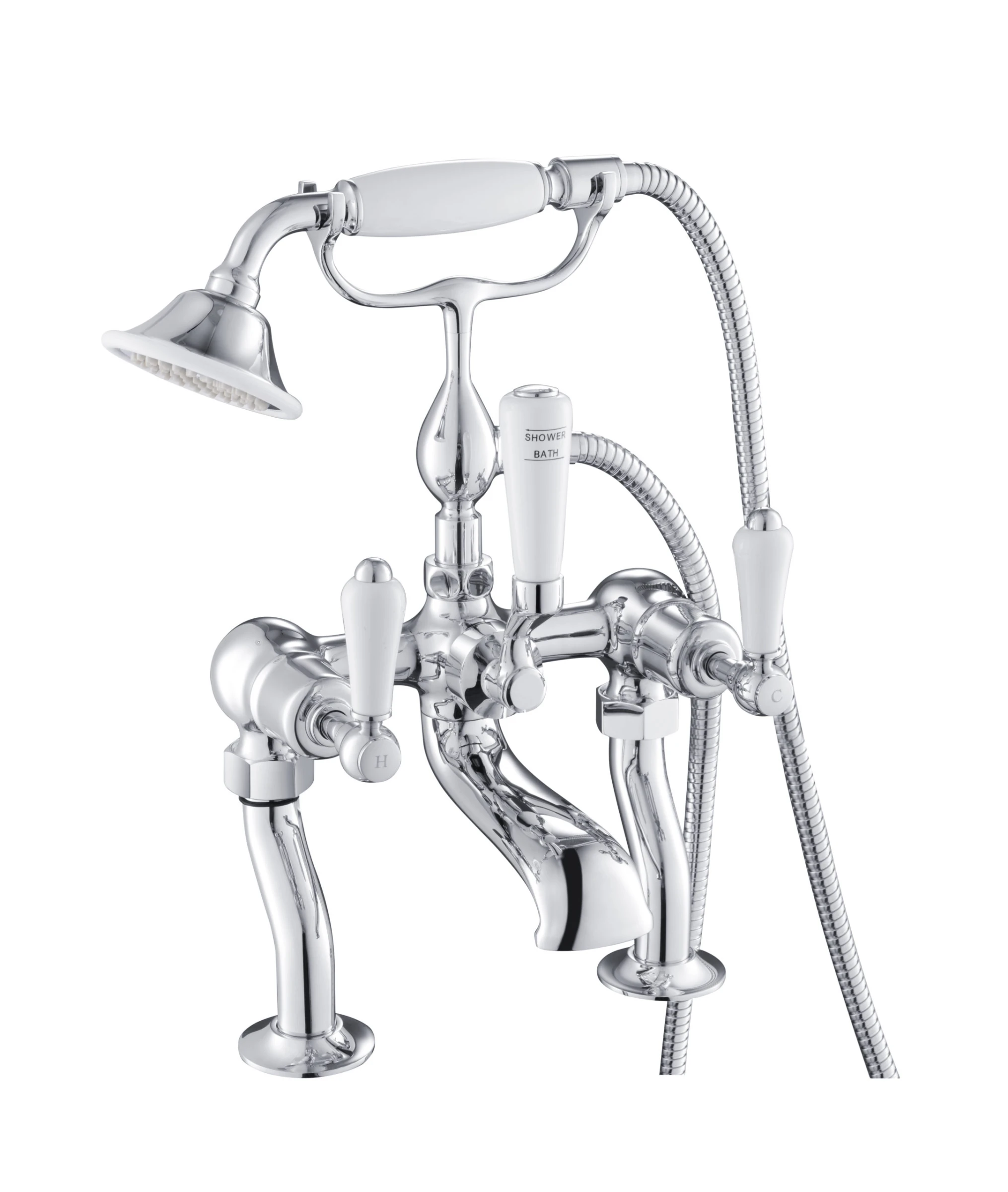 Just Taps Grosvenor Lever Deck Mounted Bath Shower Mixer With Kit