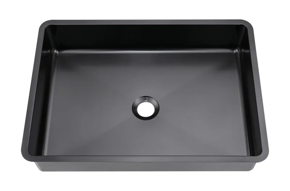 Ava Square Stainless Steel Undermounted Basin 490x340 Brushed Black product image - Image 1