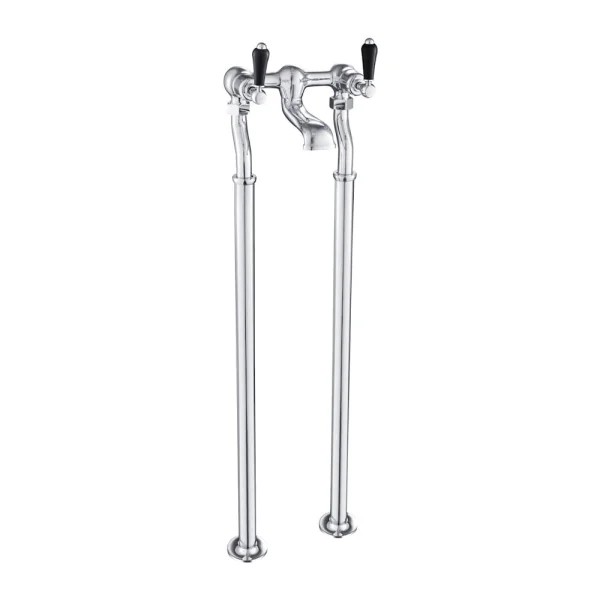 Just Taps Grosvenor Lever Freestanding Bath Filler Matt Black