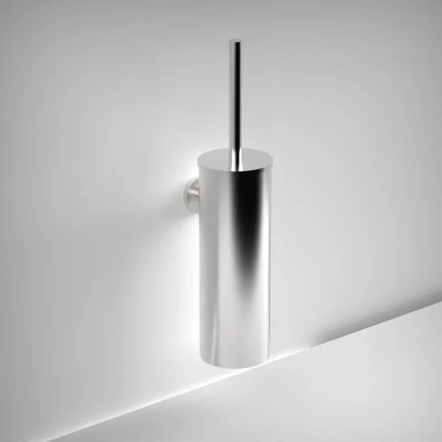 Ava Round Toilet Brush Holder - Polished Stainless Steel product image - Image 1