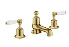 Just Taps Grosvenor Lever 3 Hole Deck Mounted Bath Filler Light Gold