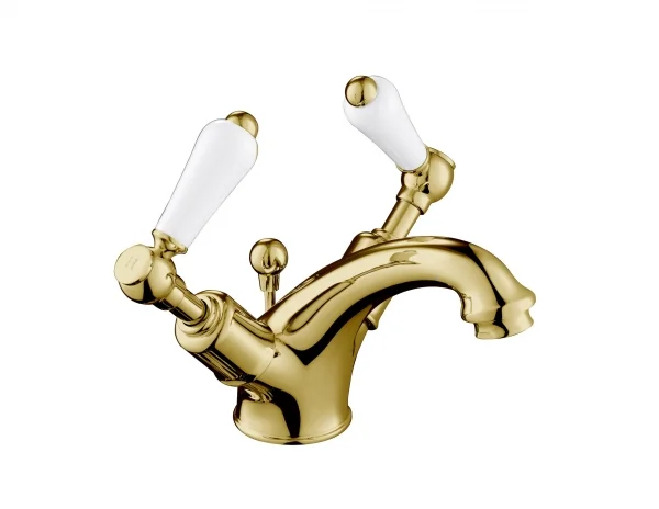 Just Taps Grosvenor Lever Basin Mixer With Puw Light Gold