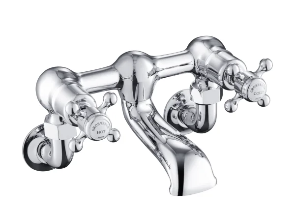 Just Taps Grosvenor Cross Wall Mounted Bath Filler Chrome