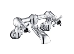 Just Taps Grosvenor Cross Wall Mounted Bath Filler Matt Black