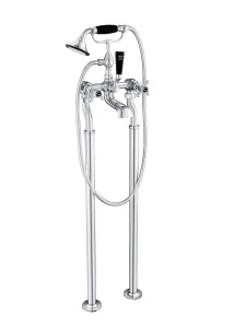 Just Taps Grosvenor Cross Freestanding Bsm With Kit Matt Black