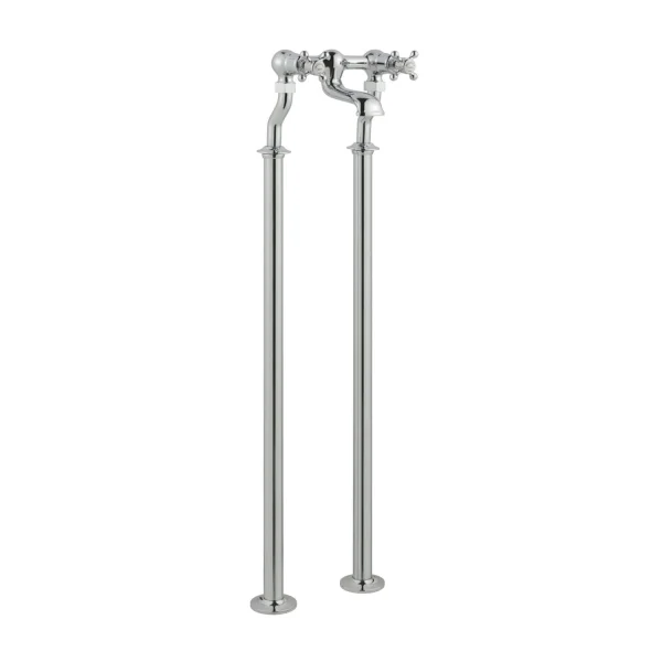 Just Taps Grosvenor Cross Freestanding Bath Filler Chrome