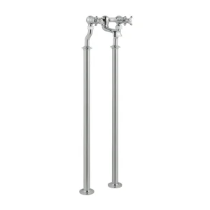 Just Taps Grosvenor Cross Freestanding Bath Filler Chrome