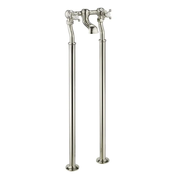 Just Taps Grosvenor Cross Freestanding Bath Filler Nickel
