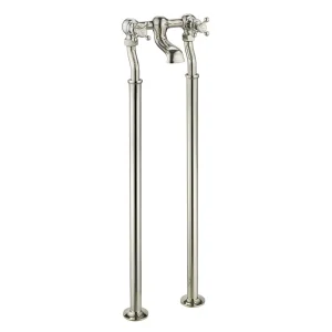 Just Taps Grosvenor Cross Freestanding Bath Filler Nickel