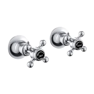 Just Taps Grosvenor Cross Concealed Wall Valves Matt Black