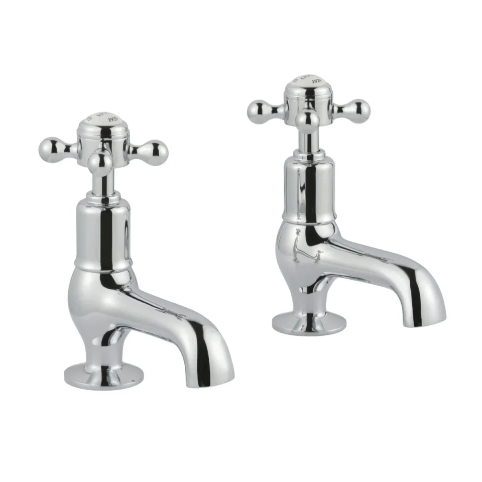 Just Taps Grosvenor Cross Cloakroom Basin Taps Chrome detail view - Image 1