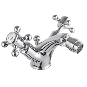 Just Taps Grosvenor Cross Bidet Mixer With Pop Up Waste Chrome