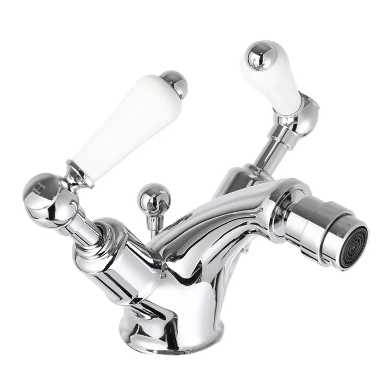 Just Taps Grosvenor Bidet Mixer With Pop Up Waste Chrome detail view - Image 1
