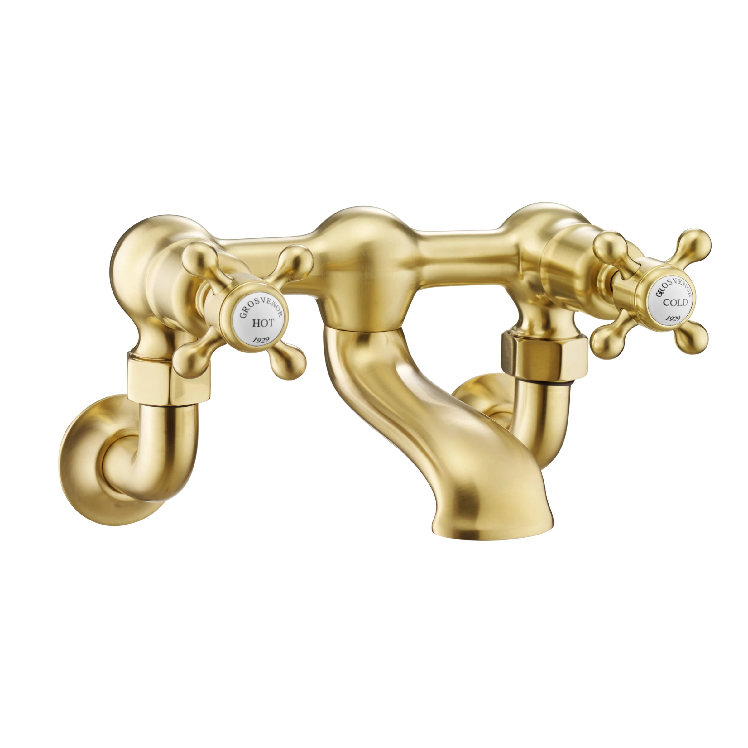 Just Taps Grosvenor Bath Filler Wall Mounted Brushed Brass