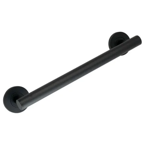 Just Taps Grab Bar 300mm Matt Black detail view - Image 1
