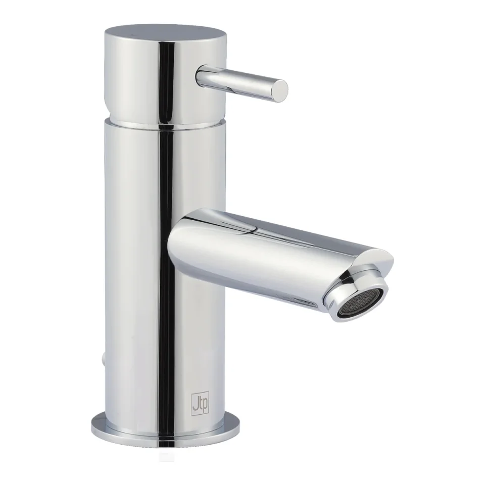 Just Taps Fonti Single Lever Basin Mixer With Pop Up Waste Chrome detail view - Image 1