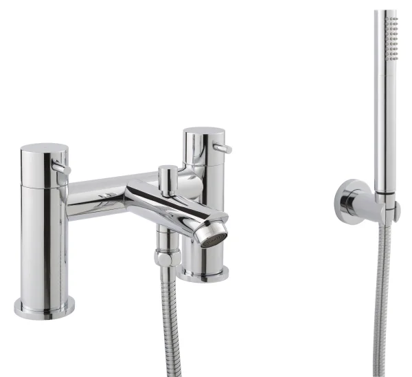 Just Taps Fonti Deck Mounted Bath Shower Mixer With Kit Chrome