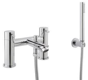 Just Taps Fonti Deck Mounted Bath Shower Mixer With Kit Chrome