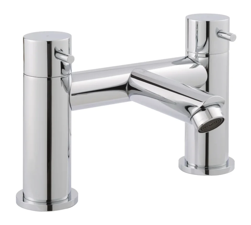 Just Taps Fonti Deck Mounted Bath Filler Chrome detail view - Image 4